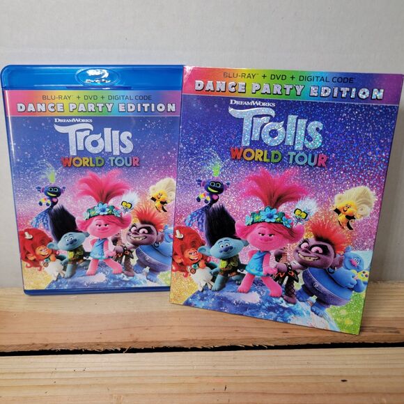 BLU-RAY/DVD Trolls World Tour w/ dust cover - Picture 1 of 4